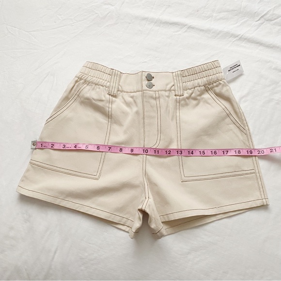 NWT High Waist Khaki Utility Shorts - Picture 8 of 14